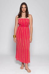 VANILLE LONG DRESS RASPBERRY