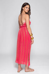 VANILLE LONG DRESS RASPBERRY